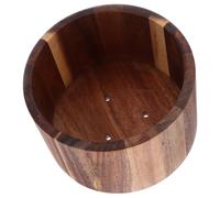 VALICLUD Wood Kitchen Utensil Holder Rustic Farmhouse Organizer for Countertop Cooking Tools Chopsticks Cutlery Snacks Makeup Storage with Natural Wood Finish