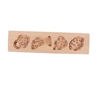 VALICLUD Wood Mooncake Mold Pattern Wooden Baking Mold for Mid Autumn Festival Steamed Bread and Cookie Press Smooth Edges Safe DIY Pastry Tool for Family and Friends