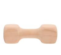 VALICLUD Wooden Dumbbell Dog Chew Toy Interactive Puppy Molar Toy Khaki Colour Relieves Bad Behaviour Training Supply for Dogs