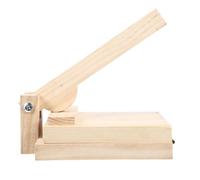 VALICLUD Wooden Dumpling Dough Press Mold Khaki Colour for Kitchen Use, Easy to Clean and Safe Dumpling Wrapper Presser, Creative Simple Design Practical Dough Pressing Tool