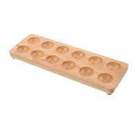 VALICLUD Wooden Egg Storage Tray with Anti-break Design Acacia Egg Holder for Kitchen Countertop and Refrigerator Protective Fixing Rack for Fresh and Safe Storage