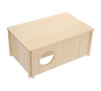 VALICLUD Wooden Hamster House Maze Design 32x20x13cm Small Rectangular Pet Sleeping Nest for Hamsters and Rabbits, Decorative Pet Accessory for Indoor Use