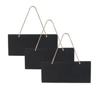 VALICLUD Wooden Hanging Blackboard Mini Message Board with Hemp Rope, Black Chalkboard for Office Use Or on The Go, Eco-Friendly Design to Minimize Paper Waste