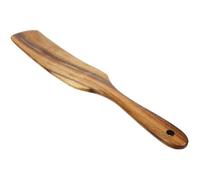 VALICLUD Wooden Kitchen Cooking Spatula 13.4 Inch Long Handle Flat Slotted Turner for Stirring Omelettes and Food Flipping