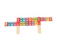 VALICLUD Wooden Math Teaching Tool Ruler for Children Enhancing Mathematical Thinking Abilities and Aiding in Learning Math and Arithmetic, Sturdy Wood Material for Daily Use and School