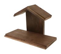 VALICLUD Wooden Nativity Manger with Star Roof, Jesus Cradle Religious Decoration for Christmas Village, Small Wooden Stable for ’S Nativity Scene and Holiday Photo Booth