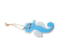 VALICLUD Wooden Nautical Sea Horse Wall Hanging Decoration Handcrafted Sea Theme Wall Decor for Home Bathroom Ocean Style Coastal Arts and Crafts Accent