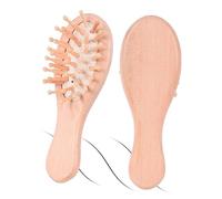 VALICLUD Wooden Paddle Massage Comb Ergonomic Beech Brush for Scalp Care for Home and Hotel Use Cushion Massager Comb for Gentle Detangling