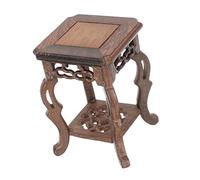 VALICLUD Wooden Plant Stand Decorative Display Pedestal for Planters and Flower Pots Sturdy Bonsai Holder with Flat Bottom Creative Miniature Jade Stone Base for Home Office Tea Shop Coffee
