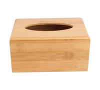 VALICLUD Wooden Tissue Box Small Bamboo Napkin Holder with Clamshell Design for Bathroom Office Home Restaurant Storage and Easy Paper Replacement