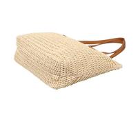 VALICLUD Woven Beach Tote Bag Lightweight Large Capacity Summer Handbag for Women and Chic Braided Texture Stylish Casual Shoulder Bag for Vacation and Daily Essentials