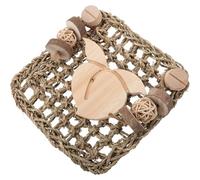 VALICLUD Woven Bed Mat Chewing Rest and Relax Mat Environmentally-friendly Grass Wood inside The Cage for Rabbit Guinea Pig