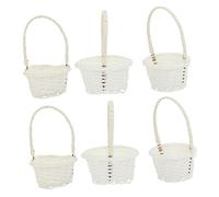 VALICLUD Woven Hand Basket in White As Craft Adornments Mini Fruit Baskets for Photo Props Small Storage Bins Home Decor for Everyday Use