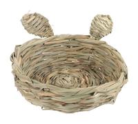 VALICLUD Woven Straw Guinea Pig Nest Bed Handmade Sleeping Mat for Hamsters and Chinchillas Small Animal Resting Pad with Chew Suitable for Pet Cages and Playpens