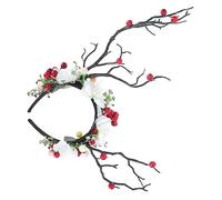 VALICLUD Xmas Headband Deer Horn Hairband Branch Headband Christmas Tinsel Headpiece Festive Hair Decor for Boys and Girls Adults