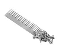 VALICLUD Zinc Alloy Viking Beard Comb for Men Static Heat Resistant Fine Tooth Styling Comb Compact Portable Hair Tool with Unique Dragon Design Essential Grooming Accessory