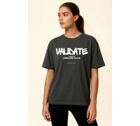 Validate Leisure Club Women's T-Shirt In Charcoal Charcoal