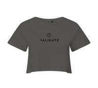 Validate Limitless Crop Top In Charcoal Charcoal XS