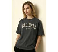 Validate Team Sports Women's T-Shirt In Charcoal Charcoal