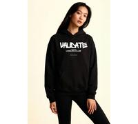Validate Women's Leisure Club Oversized Hoodie in Black | Size: 4XL Validate Black 4XL