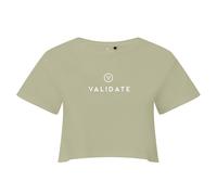 Validate Women's Limitless Crop Top in Green | Size: Large Validate Green L