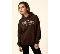 Validate Women's Team Sports Oversized Hoodie in Chocolate | Size: 2XL Validate Chocolate 2XL