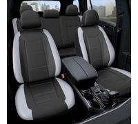 VALIHO Premium Waterproof Car Seat Cover Full Set, Front and Rear Split Bench Seat Covers for Cars with Thicker Padding, Easy to Install Car Seat Cover Set (Grey) (Grey)