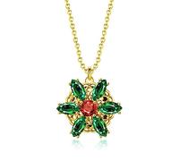 Valily Anastasia Necklace Emerald Stone Flower Necklace Lost Princess Inspired Pendant Necklace For Women