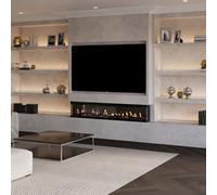 Valine Fires 72" 3 Sided Panoramic Media Wall Electric Fireplace