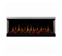 Valine Fires Panoramic X Media Wall Electric Fireplace 49"/125Cm, 1/2/3-Sided Electric Fire, Led Flame, Wi-Fi App Control