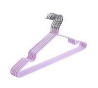 VALINK 10 Pack Metal Coat Hangers, Space Saving Metal Hangers for Clothes with Notches, Heavy Duty Strong Metal Wire Hanger, Metal Wire Coat Hangers - 40cm Adult Size Purple
