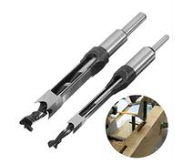 VALINK 2piece/set 10mm/16mm Square Hole Mortiser Drill Bit HSS Mortising Chisel Woodworking Electric Drill Tools, Wood Drilling,Holes Saw Chisel Set
