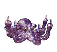 VALINK Angry Middle Finger Octopus Statue,Octopus Statue Resin Ornament for Garden Indoor Outdoor Home Decor Luminous Statue Sculpture Gesture