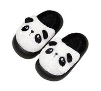 VALINK Cartoon Plush Panda Cotton Slippers,Children's Bear Cotton Slippers,Baby Non Slip Anti Collision Rabbits Slippers,Winter Warm Cotton Shoes Panda