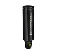 VALINK Cup Dispenser Wall Mounted,Water Cup Holder Dustproof Plastic Pull Type Paper Automatic Remove for Office Black