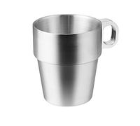 VALINK Metal Cups Stainless Steel Cup 6.3/10.6oz Dual Layers Plain Metal Mug Cup Shatterproof Pint Tumblers for Cold Drinks 180/300ml
