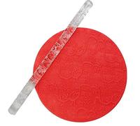 VALINK Non-stick Textured Embossing Rolling Pin Fondant Cake Roller Bakeware Mould Decorating Gum Cake Pastry Tools Acrylic Clear Embossed Rolling Pin, Cookies Noodle Baking Molds