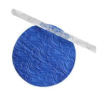 VALINK Non-stick Textured Embossing Rolling Pin Fondant Cake Roller Bakeware Mould Decorating Gum Cake Pastry Tools Acrylic Clear Embossed Rolling Pin, Cookies Noodle Baking Molds