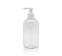 VALINK Refillable Clear Transparent Plastic Bottles, Clear Plastic Thickened Bottles with Pumps Dispensers for Soaps Lotion Shampoo (100ml/200ml/500ml) 500ml 1pc
