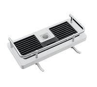 VALINK Shower Shelf No Drilling Shower Shelf Single Tier Pole Shelves Shampoo Tray Stand for Toilet Bathroom Accessories BlackWhite Round