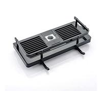 VALINK Shower Shelf No Drilling Shower Shelf Single Tier Pole Shelves Shampoo Tray Stand for Toilet Bathroom Accessories Black Round Hole