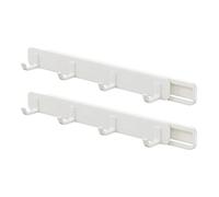 VALINK Wall Mounted Coat Hook Retractable Self Adhesive Hook Coat Rack, Self Adhesive Hooks Wall Mounted Hanger for Towel, Key, Robe, Coats. 2pcs