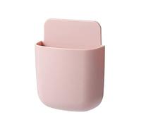 VALINK Wall Mounted Remote Control Holder, Hanging Storage Remote Holder Wall Mounted, Self-adhesive Organizer Storage Boxes Pink