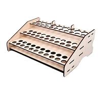 VALINK Wooden 74 Paints Bottles Rack Modular Stand Storage Rack DIY Art Painting Tools, Acrylics Paint Stand,Tattoo Paint Brushes Display Tray, Cosmetic Makeup Case, Epoxy Microblading Storage Model