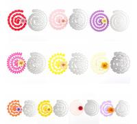 VALINSKY 10 Pieces 3D Large Spiral Rollded Flowers Metal Cutting Dies for Card Making,Flower Petal Quilling Strips Die Cuts Embossing Stencil Template for DIY Scrapbooking Craft Album