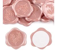 VALINSKY 20Pcs Eucalyptus Wax Seal Stickers,Pink Self Adhesive Envelope Seal Stickers,Great for Wedding Invitaion,Birthday Gifts,Greeting Card,Envelope Decor