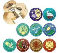 VALINSKY Animal Bird Wax Seal Stamp,Moon and Panda Sealing Wax Stamp Retro Removable Brass Stamp Heads for Wedding Invitations Card Envelopes Decor Gift Wrapping