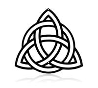 VALINSKY Celtic Trinity Metal Wall Decor Art Black Symbol Wall Plaque Art Home Decorations Personalized Triangle Sign for Bathroom Living Room Bedroom Kitchen Office Indoor or Outdoor