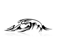 VALINSKY Ocean Wave Wall Decor,Metal Bathroom Wall Art Coastal Sea Beach Surf Nursery Wall Hanging Signs for Indoor Outdoor Decoration