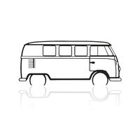 VALINSKY Silhouette Metal Car Wall Art Black Bus Wall Decor Automotive Silhouette Line Decoration Simplicity Sculpture Home Decor for Office Garage Indoor Outdoor Wall Hanging Gift for Boy